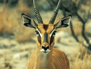 Majestic Gazelle Staring Directly at the Camera