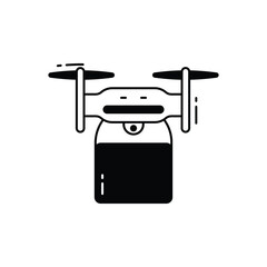 Drone delivery vector icon