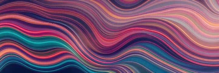 Dynamic and colorful abstract wave background with flowing lines and curves, abstract, pattern