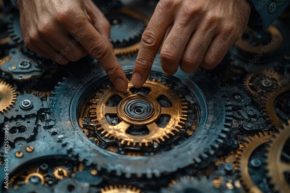 Poster close-up shot of hands holding a clock face, perfect for representing time or schedules