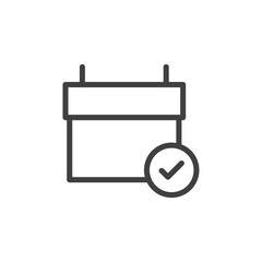 Confirmed Appointment icon Vector logo outline
