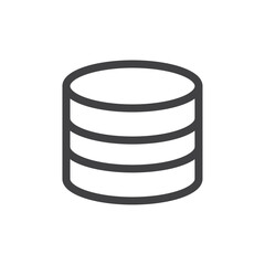 Obraz premium Database storage icon Vector logo outline