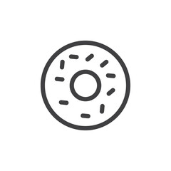 Donut icon Vector logo outline