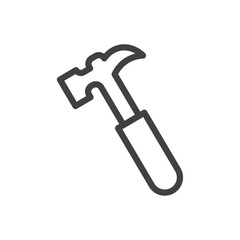 Hammer icon Vector logo outline