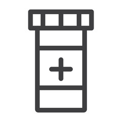 Medicine pills icon Vector logo outline