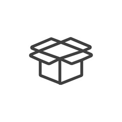 Packaging box icon Vector logo outline