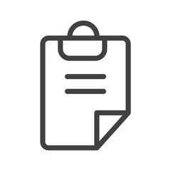 Paper clipboard icon Vector logo outline