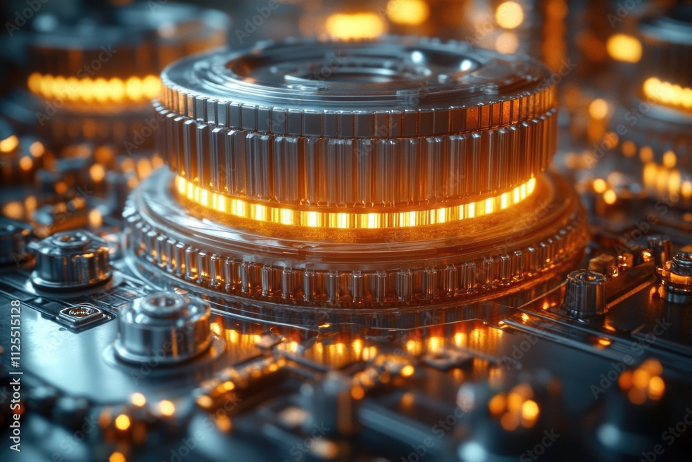 Poster High-quality image of a computer motherboard's inner components