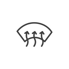 Rear window defrost icon Vector logo outline