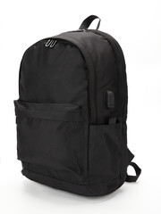 black study backpack on a white background