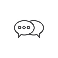Speech balloons message icon Vector logo outline