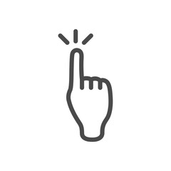 Tap finger icon Vector logo outline