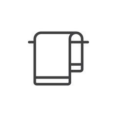Towel icon Vector logo outline
