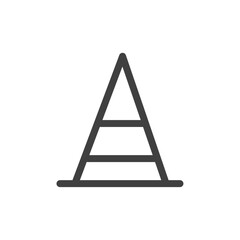 Traffic cone icon Vector logo outline