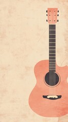 Obraz premium Minimalist Guitar Art Print