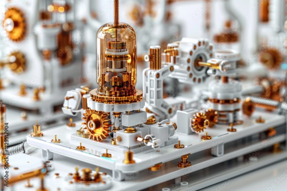 Aufkleber detailed view of a machine model