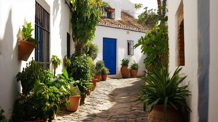 Obraz premium 地中海風の美しい路地