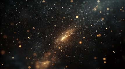 光の粒子が舞うレンズで撮影したようなぼやけたCG画像