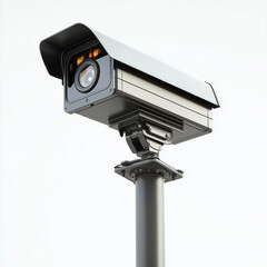 Security CCTV Camera Mounted on Pole for Surveillance in Urban Area.
