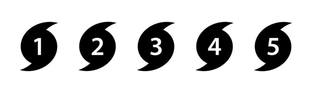 Hurricane scale icon