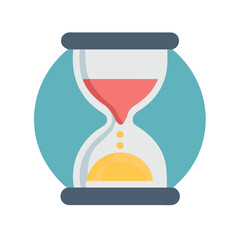 An hourglass filled with sand beside a shiny gold coin, symbolizing the passage of time and wealth.