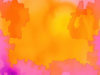 Obraz premium Abstract watercolor painting of a vibrant sunset sky in shades of orange and purple, orange, watercolor