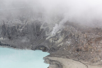craterlake view of poas volcano