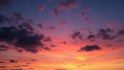 Obraz premium Multicolored streaks of pink, purple, and orange paint the sky in a breathtaking display of abstract beauty, clouds, nature