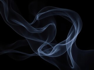 Swirling smoke veils illuminated by lights on a dark backdrop, billowing, mystical