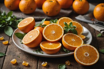 Healthy food, background.  Orange