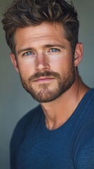 Fototapeta premium Close-up Portrait of a Handsome Man