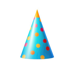 Party hats isolated on a white transparent background