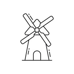 Windmill vector icon