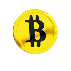 3D Illustration. Digital Currency Symbol. Bitcoin. 3d render.