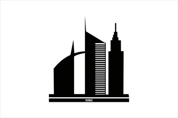 Obraz premium City silhouette skyline collection. Set of black city silhouette. Night town skyline icons