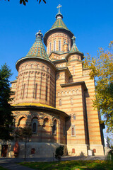 Orthodox Cathedral with Striking Brickwork in Timisoara, Romania