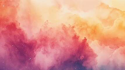 Obraz premium Abstract Cosmic Nebula Pastel Hues Painting