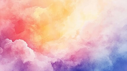 Abstract Watercolor Pastel Cloud Background Design