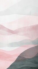 Abstract Pastel Mountains Landscape Art