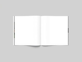A blank brochure magazine with a sleek design, isolated on a grey background for easy customization and replacement, magazine, advertising