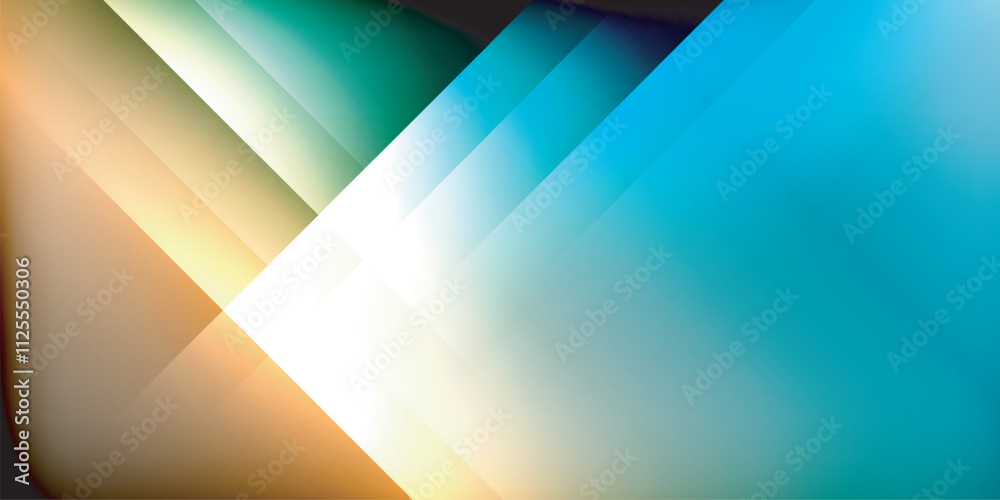 Poster Dynamic shadow lines geometric shapes