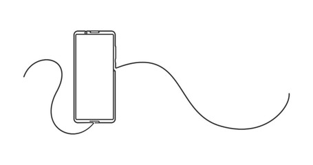 Obraz premium smartphone outline background