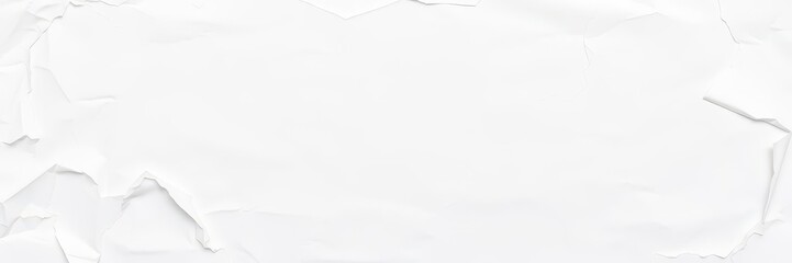 Obraz premium Blank white crumpled and creased paper poster texture background with folds and wrinkles, blank, paper, crumpled
