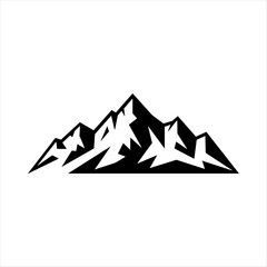mountain silhouette icon vector set for logo 