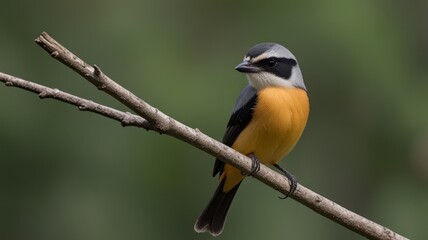 Obraz premium A small, colorful bird perched on a branch.