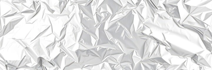 Shiny metallic silver foil texture with wrinkled surface for elegant and luxurious backgrounds, silver, metallic surface, foil
