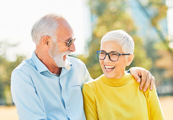 woman man outdoor senior couple happy lifestyle retirement together smiling love fun elderly active vitality nature mature