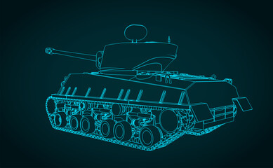 M4 Sherman tank drawing