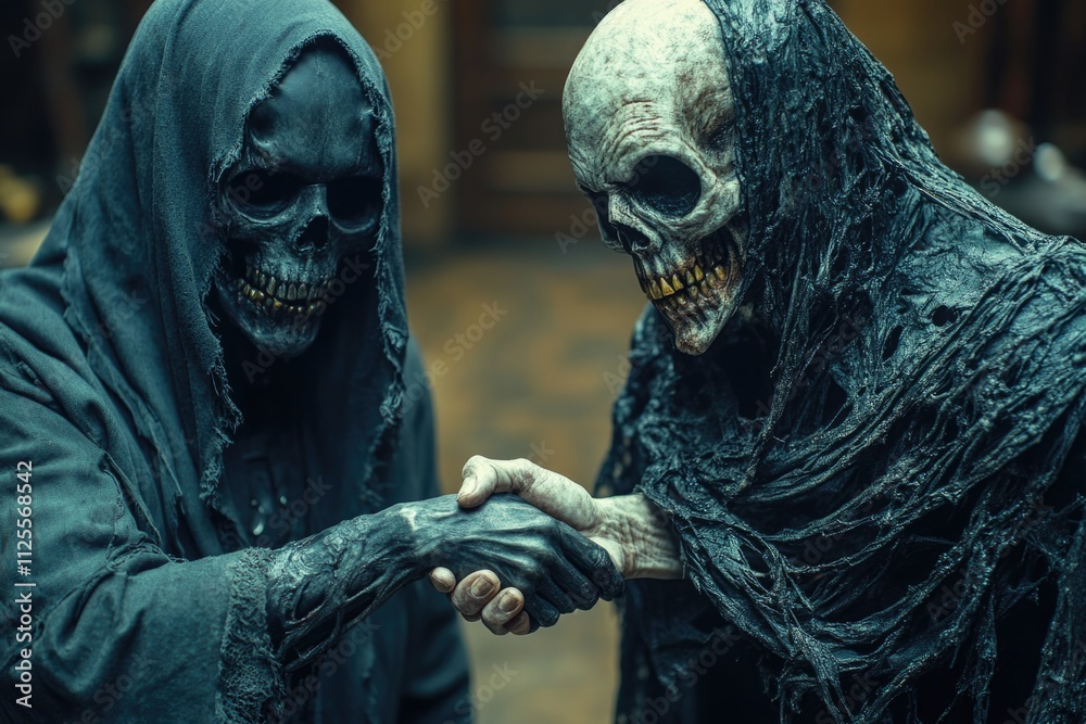 Poster a moment of agreement and mutual respect captured in this photo of a handshake between two individua