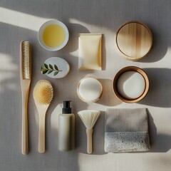 An aesthetically pleasing arrangement of natural bath products designed for a truly soothing selfcare experience